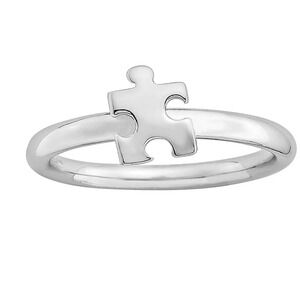 Stacks & Stones Sterling Silver Puzzle Piece Stack Ring NWT